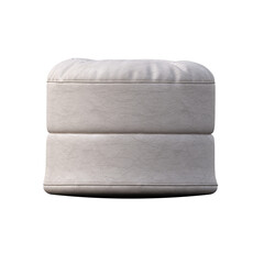 soft pouf isolate on a transparent background, interior furniture, 3D illustration, cg render