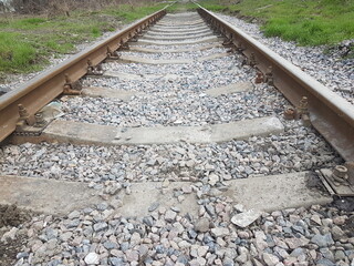 Obraz premium railroad tracks in the countryside