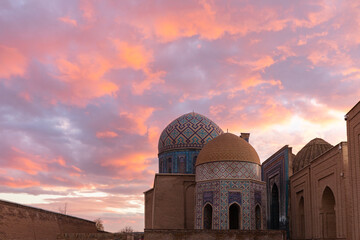 Sunset in the Registan Square Samarkand, Uzbekistan