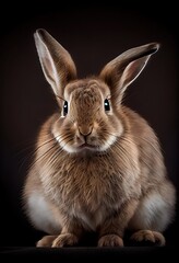 Obraz premium rabbit on a black background