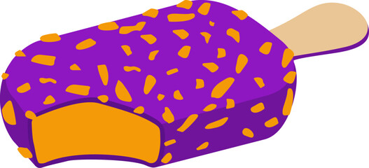 chocolate ice cream stick popsicle melting sprinkle