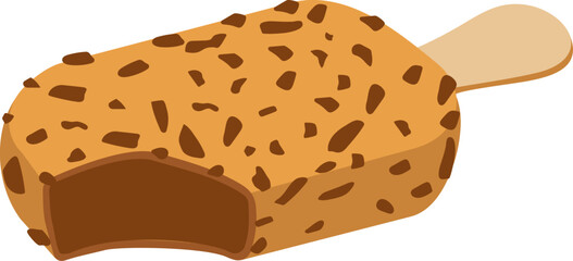 chocolate ice cream stick popsicle melting sprinkle