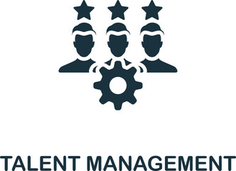 Talent Management icon. Monochrome simple Talent Development icon for templates, web design and infographics