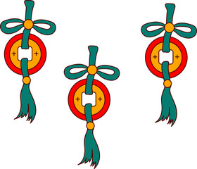 japan chinese new year gold coin lucky fortune decor