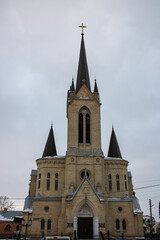 House of gospel. Church built in 20th century as temple lutheran community in old town Lutsk...