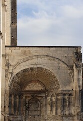 Facade of the cathedral, Auxerre, France 