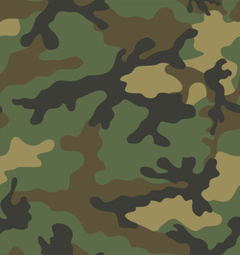 
Army pattern camouflage, military fabric texture on textile, forest print.