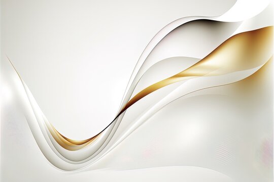 Simple White Background With Smooth Lines In Light Colors © AkuAku