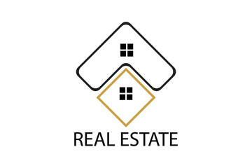 Real estate and home buildings logo icons template design, Real estate and home buildings logo icons template