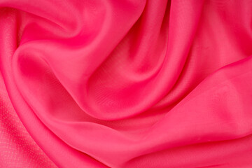 beautiful pink silk. wavy fabric