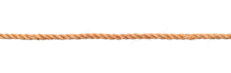 Strong rough brown rope. Png isolated with transparency - obrazy, fototapety, plakaty