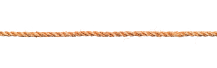 Strong rough brown rope. Png isolated with transparency