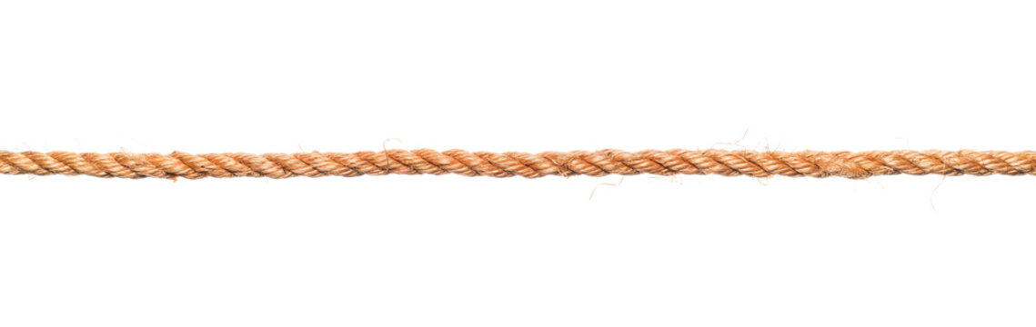 Strong rough brown rope. Png isolated with transparency