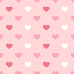 Seamless vector pattern with cute small hearts for babies or Valentine's Day - 548845300