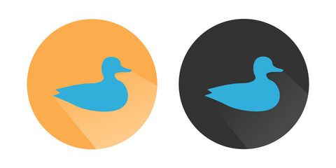 Fototapeta premium Duck icon, Duckling icon, Children's rubber toy icon, Bird, Bath Duck, camping icon, Duck logo Colorful vector icons