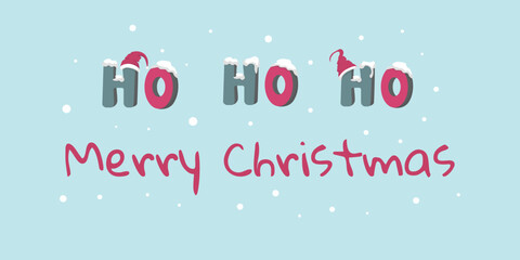 Christmas card. ho- ho -ho. Marry Christmas