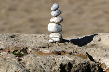 Fototapeta na wymiar Stones on the shore of the Mediterranean Sea.