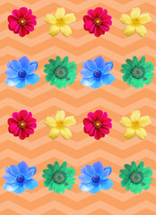 Diseño con patrones flores.