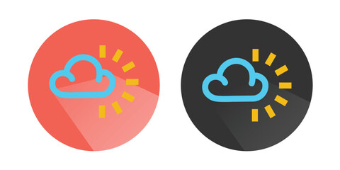 Weather icon, Sunny Cloud, rain, snow, rain drop, snowflake icons, forecast, Climate and Meteorology icons , Weather logo Colorful vector icons 