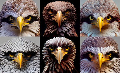 Fototapeta premium The head of the eagle. Condor. Illustration for books, cartoons and printing products.
