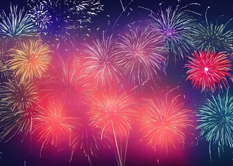 Naklejka premium Fireworks