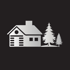 house in the snow icon