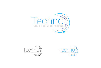 Vector logo technology. Abstract technology logo. Illustration vector graphic of letter and shop bag combination logo design concept.