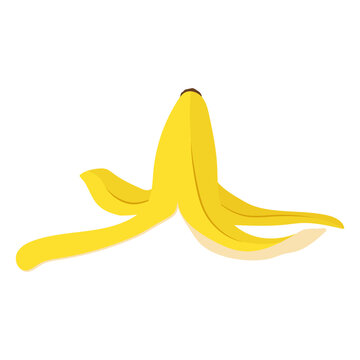 Banana skin vector illustration. Trash. Waste.