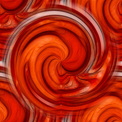 Red round seamless texture on a red background. Seamless image of round vortices with white stripes.
