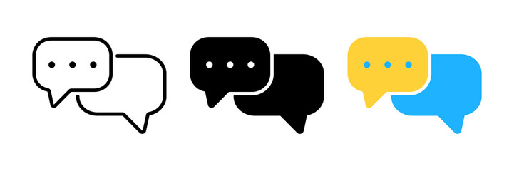 Chat Message icon, Talk bubble speech, Chat on line symbol, app Chat Messaging business concept, Vector illustration eps 10 - obrazy, fototapety, plakaty