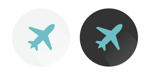 Fototapeta premium Plane icon, Airplane Mode Icon, Air fly, Flight transport symbol, plane logo Colorful vector icons