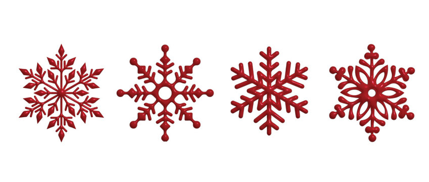 Christmas asset card greetings snowflakes 3D snowflakes