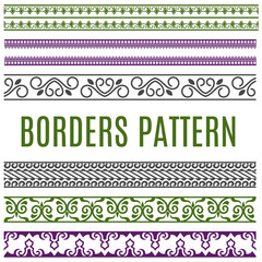 Border collection set for frame decoration. beautiful art decoration pattern.