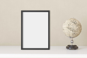 Poster mockup on the table