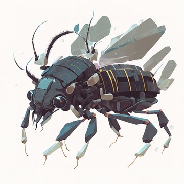 Stag beetle insect illustration