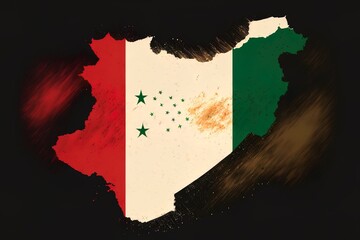 United Arab Emirates Flag Map