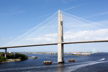 Jacksonville City Suspension Bridge And St. Johns River