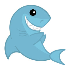 Shark mascot Cartoon funny isolated 