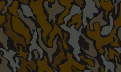 Full seamless khaki camouflage texture pattern vector. Army skin design for textile fabric printing and wallpaper. Design for fashion and home design.