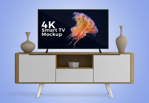 Tv in living room Mockup
