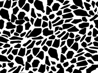 Full Seamless Leopard Pattern Texture Vector. Endless black and white cheetah design for dress fabric print.