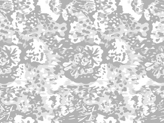Full seamless gray white camouflage skin pattern vector. Winter camo texture design for textile fabric printing and wallpaper.