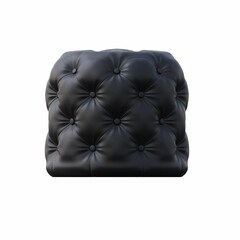 Obraz premium soft pouf isolated on white background, interior furniture, 3D illustration, cg render