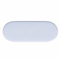 soft pouf isolated on white background, interior furniture, 3D illustration, cg render