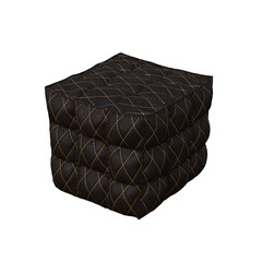 Obraz premium soft pouf isolate on a transparent background, interior furniture, 3D illustration, cg render