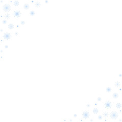 Christmas frame with snowflakes.