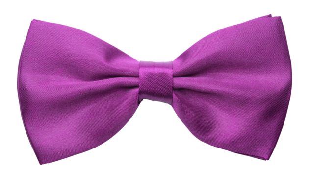 Pink purple satin bow tie, formal dress code necktie accessory. PNG clipart isolated on transparent background