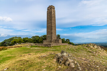 A view of the war memorial in Bradgate Park, Leicestershire, UK, in Autumn