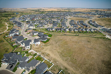 Aerial of Rosewood Neighborhood in Saskatoon, Canada