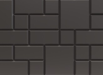 Various 3d tiles laid out on the wall. The concept of modern wall decoration, laying diagonal tiles on the wall. 3D render, 3D illustration.